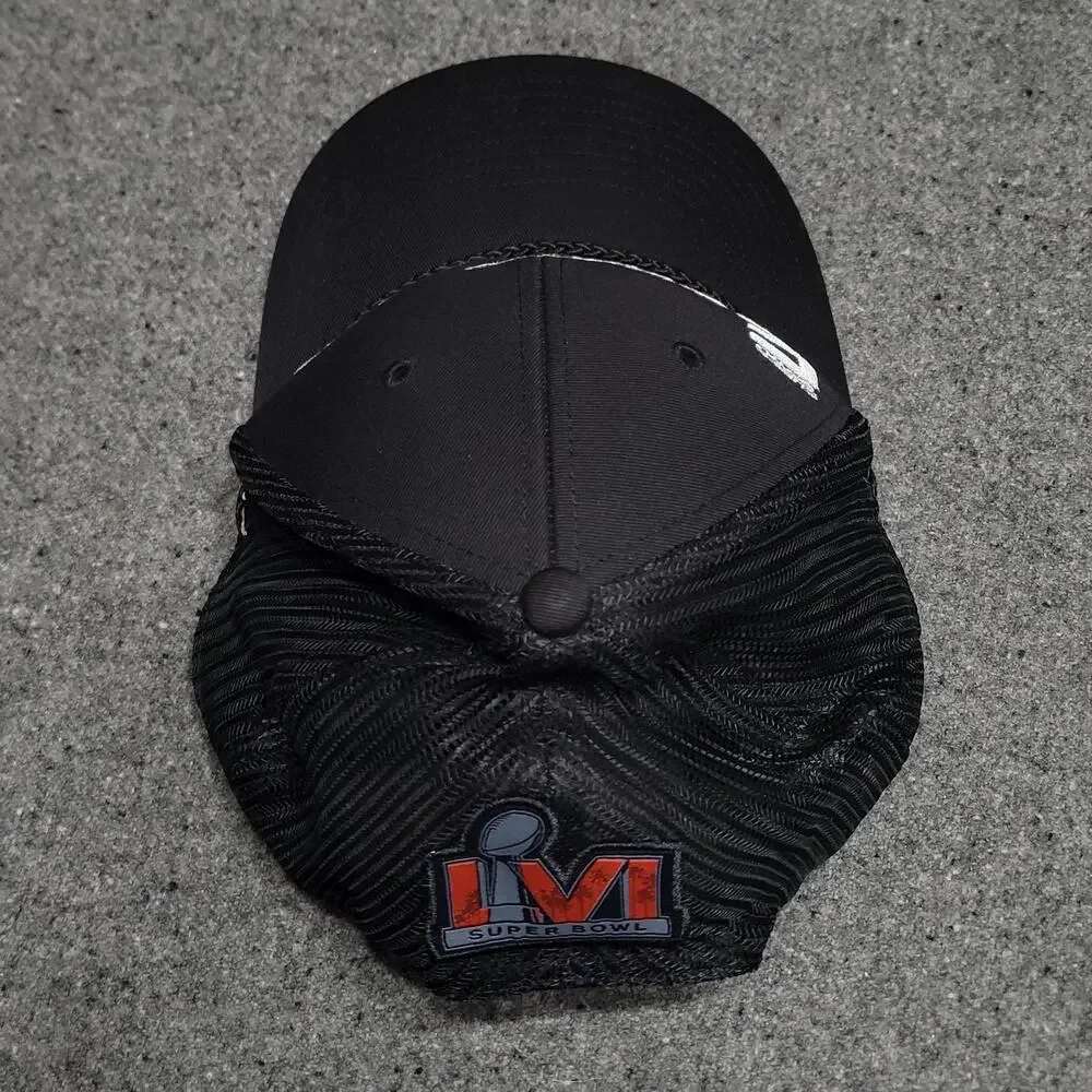 Los Angeles Rams Hat Baseball Cap Mens Black '47 Super Bowl LVI Trucker Snapback